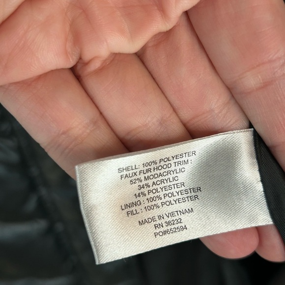 Gallery Women’s Black Knee Length Puffer Coat Size Medium. Warm Capsule Winter - Picture 5 of 10